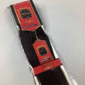 18” #1B Off Black Brazilian Silky Straight 100% Human Hair Extensions